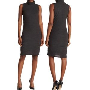 Velvet by Graham & Spencer Women's Black Sleeveless Ruched Midi Dress